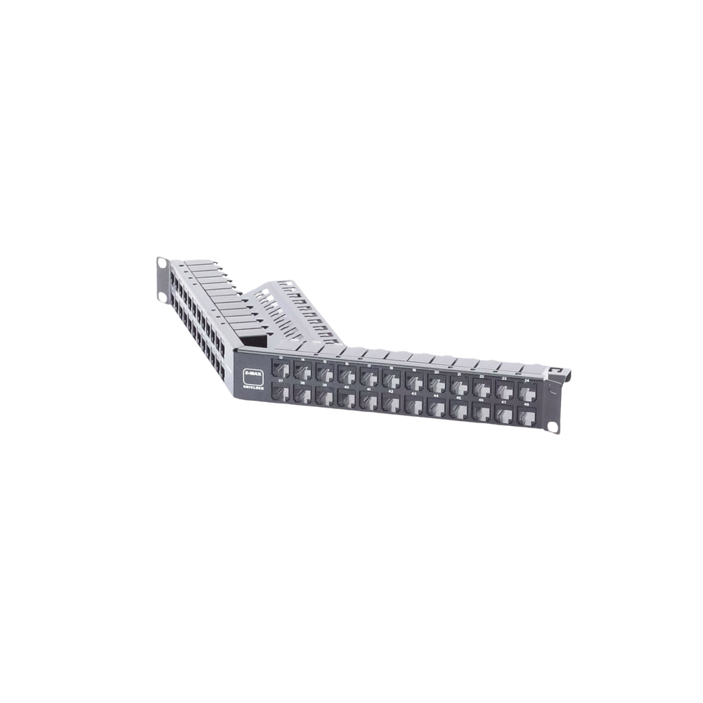 Patch Panel Z-Max de 48 Puertos, Blindado, Precargado con Jacks Categor?a 6A, Angulado, 1UR - Image 4