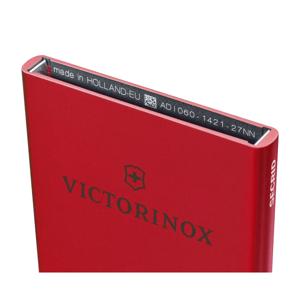 Tarjetero / Almacenamiento Seguro 4-6 Tarjetas / Aluminio Duradero / Protección RFID / Sistema Deslizamiento Patentado / Color Rojo. - Image 5