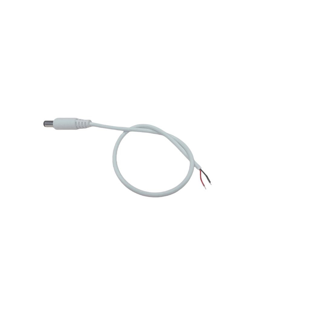 Cable con Conector Macho (Pigtail) | Forro Blanco | Alimentación para Vcc con Puntas Libres | Polarizado | Largo 22 cm (8.66 Pulgadas) / Calibre 22AWG. - Image 2