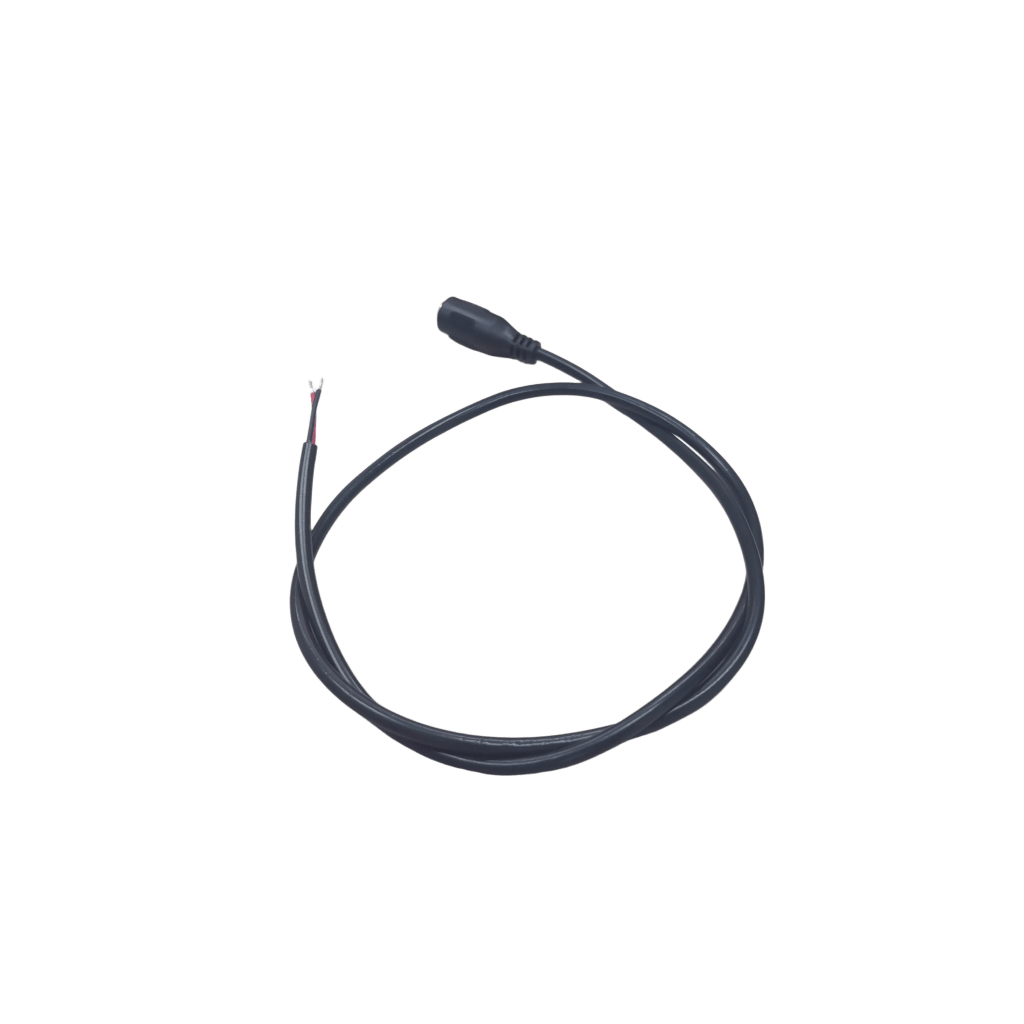 Cable con Conector Macho (Pigtail) / Forro Negro | Alimentación para Vcc con Puntas Libres | Polarizado | Largo 22 cm (8.66 Pulgadas) | Calibre 22AWG. - Image 2
