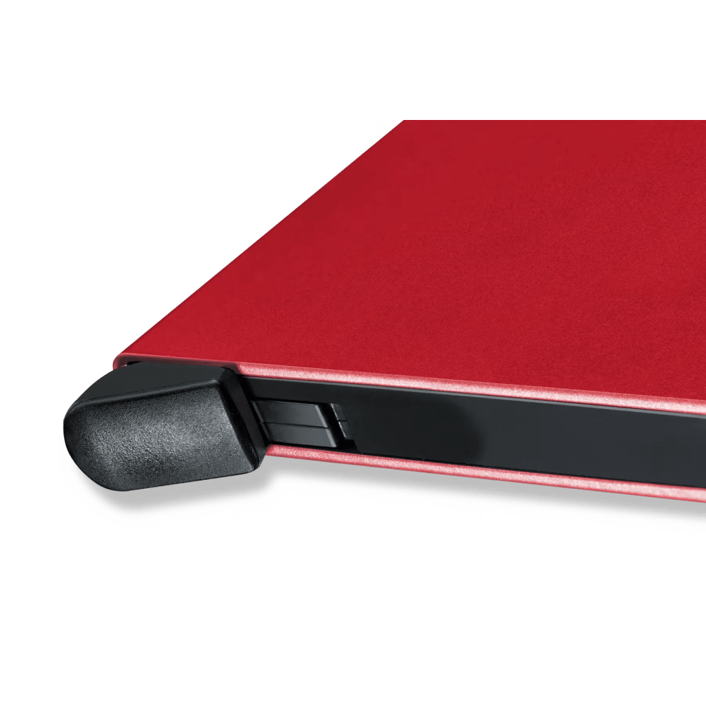 Tarjetero / Almacenamiento Seguro 4-6 Tarjetas / Aluminio Duradero / Protección RFID / Sistema Deslizamiento Patentado / Color Rojo. - Image 6