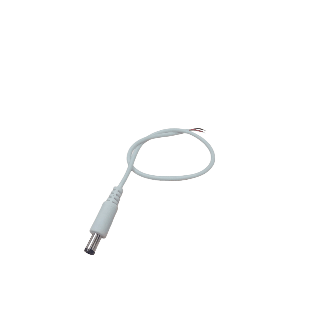 Cable con Conector Macho (Pigtail) | Forro Blanco | Alimentación para Vcc con Puntas Libres | Polarizado | Largo 22 cm (8.66 Pulgadas) / Calibre 22AWG. - Image 3
