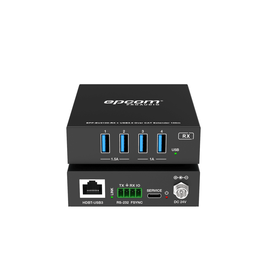 Extensor USB 3.0 | Hasta 100 m por CAT6a | PoC Bidireccional 24 Vcc | RS-232 | 4x USB-A - Image 4