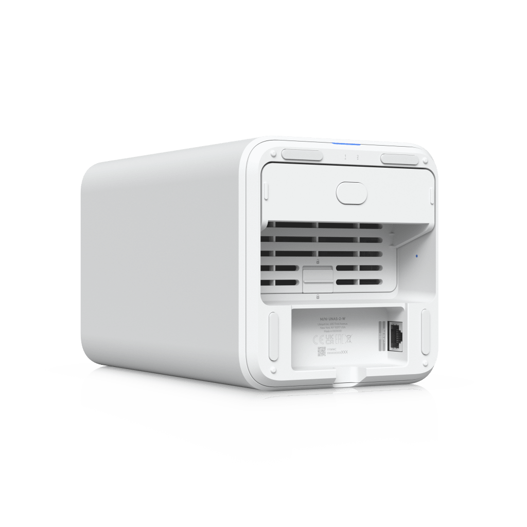 UniFi UNAS-2 – Almacenamiento en Red (NAS) Compacto con 2 Bahías para HDD de 3.5”, Puerto de Red 2.5 GbE, Conectividad USB-C y Adaptador PoE++ Incluido - Image 5