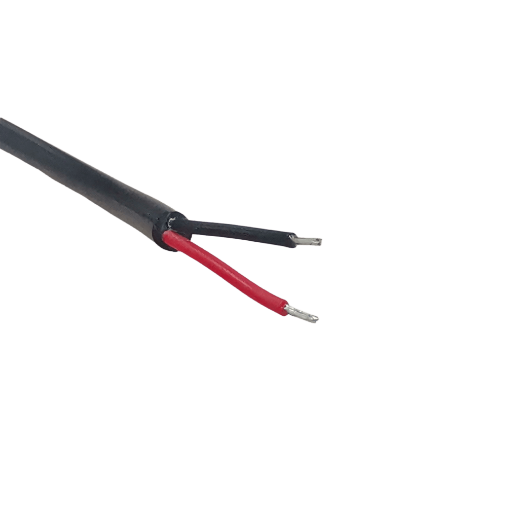 Cable con Conector Macho (Pigtail) / Forro Negro | Alimentación para Vcc con Puntas Libres | Polarizado | Largo 22 cm (8.66 Pulgadas) | Calibre 22AWG. - Image 5