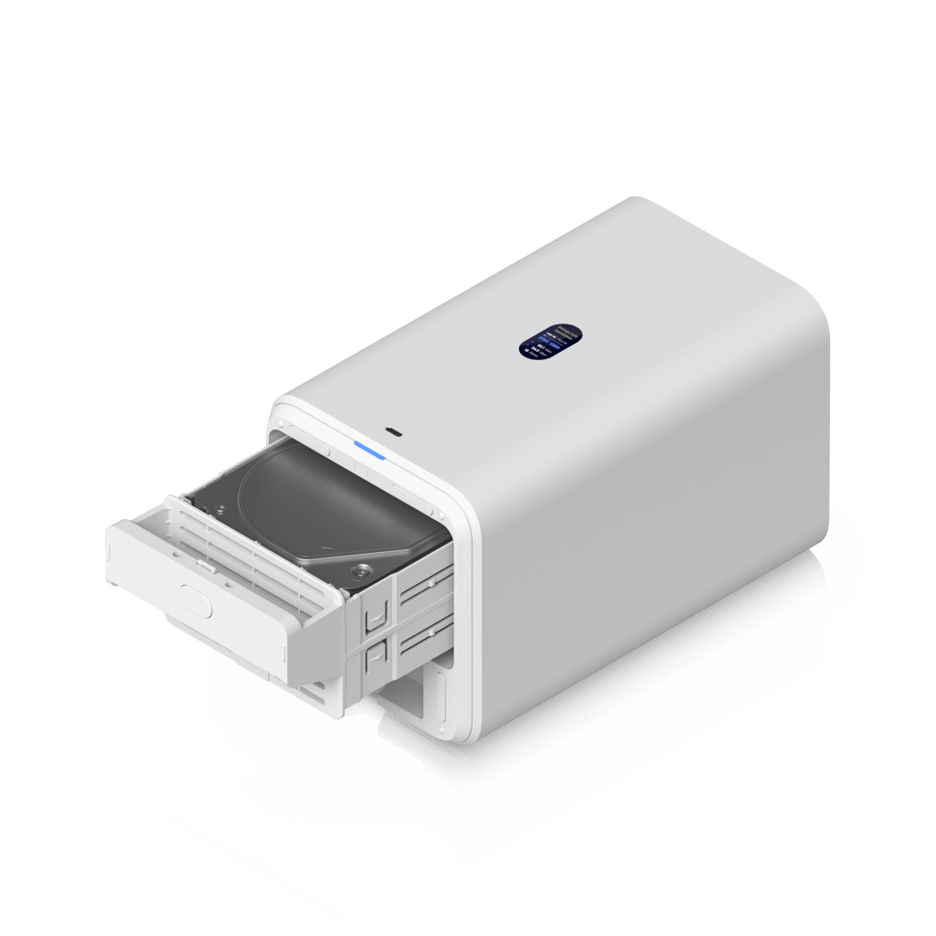 UniFi UNAS-2 – Almacenamiento en Red (NAS) Compacto con 2 Bahías para HDD de 3.5”, Puerto de Red 2.5 GbE, Conectividad USB-C y Adaptador PoE++ Incluido - Image 6