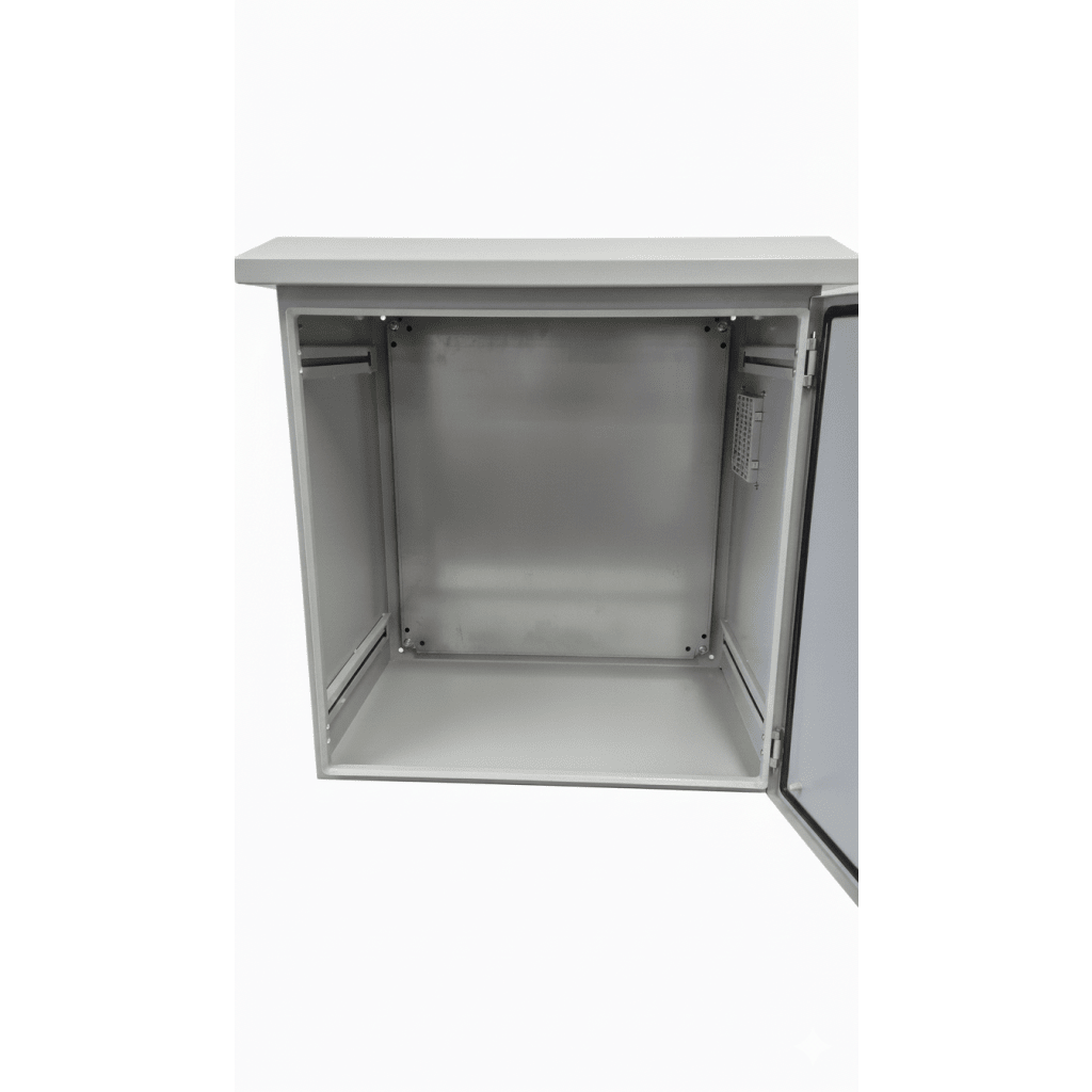 Gabinete Ventilado de Acero IP55 Uso en Exterior (593 x 609 x 399 mm) con Placa Trasera Interior Metálica y Compuerta Inferior Atornillable. Incluye Ventilador, Ventilas, filtros, Montaje Rack 19", Terminal de Tierra Física, Chapas y Ll - Image 9