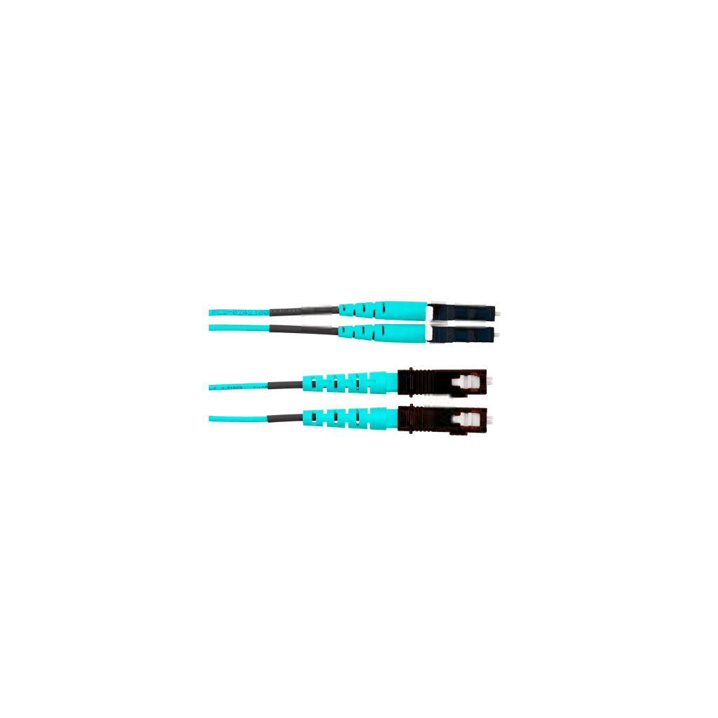 Jumper de Fibra Optica Multimodo 50/125 OM4, LC-SC Duplex, OFNR (Riser), Color Aqua, 5 Metros (16.40 Pies) - Image 2
