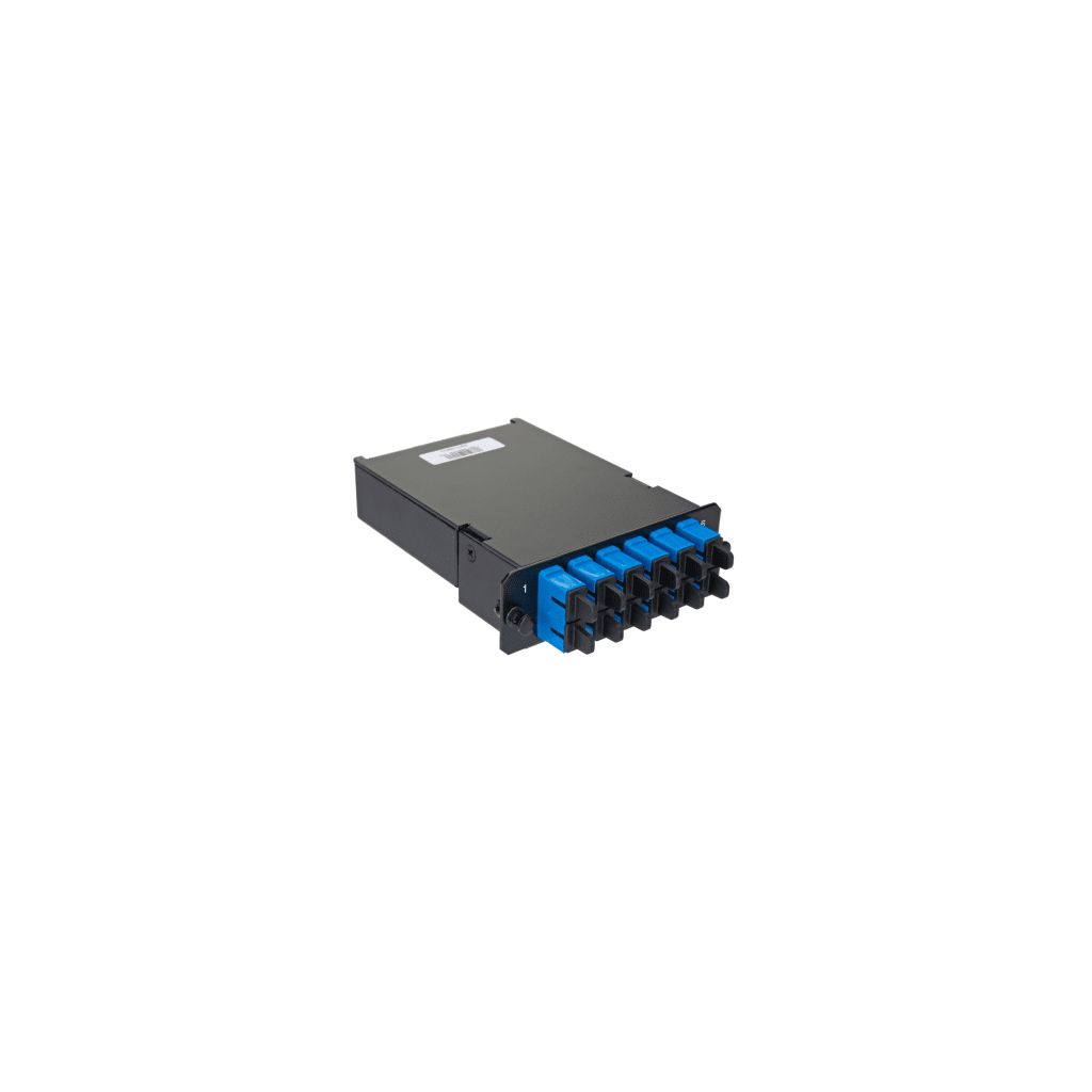 Placa Acopladora de Fibra ?ptica FAP, Con 12 Pigtails y 6 Conectores SC Duplex (12 Fibras), Para Fibra Monomodo OS1/OS2, Color Azul - Image 2