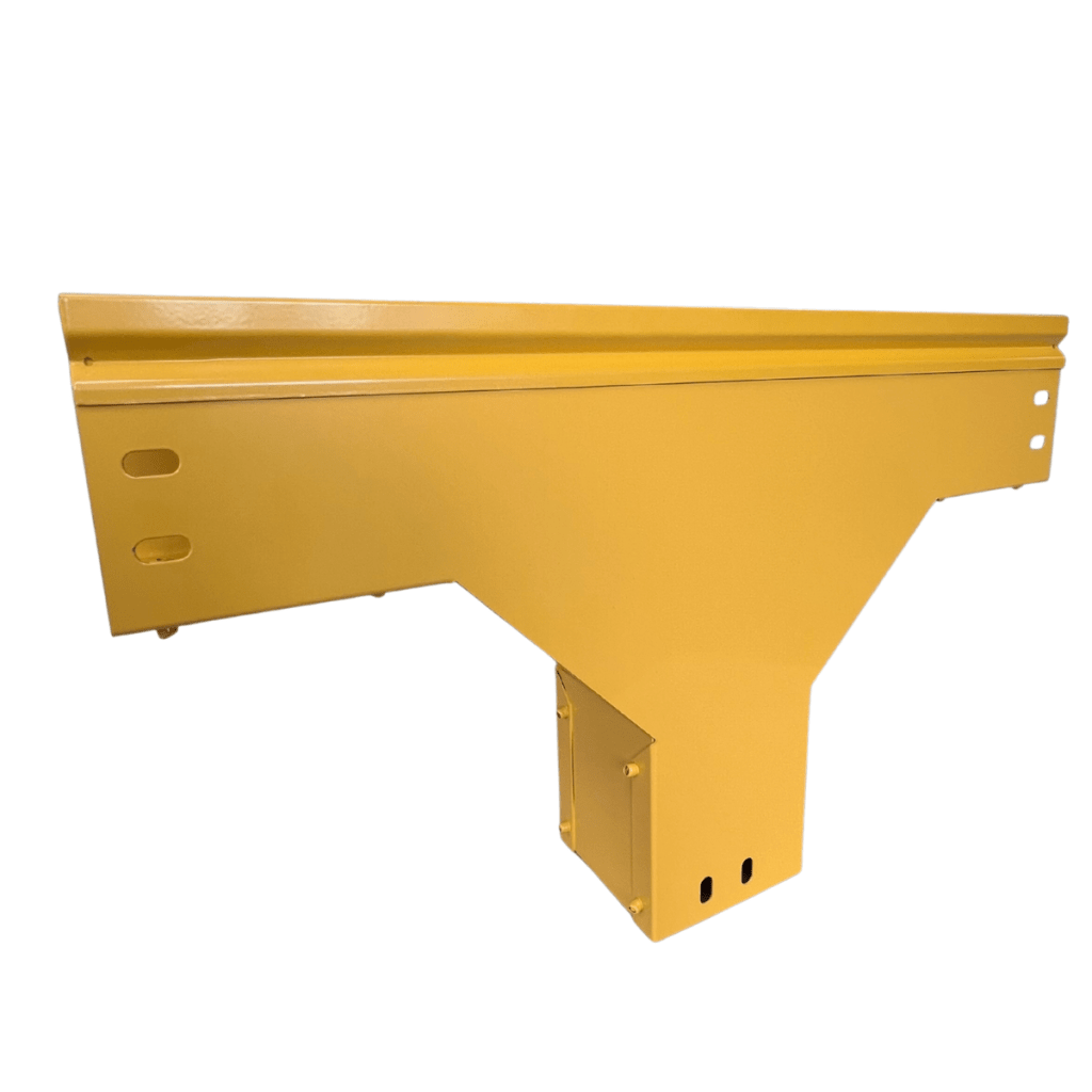 CHFIBER T VERTICAL DE ALUMINIO PERALTE 4" ANCHO 4" RADIO 8" CON RECUBRIMIENTO EN PINTURA EPÓXICA, INCLUYE TAPA , UN PAR DE COPLES Y TORNILLERÍA. - Image 2