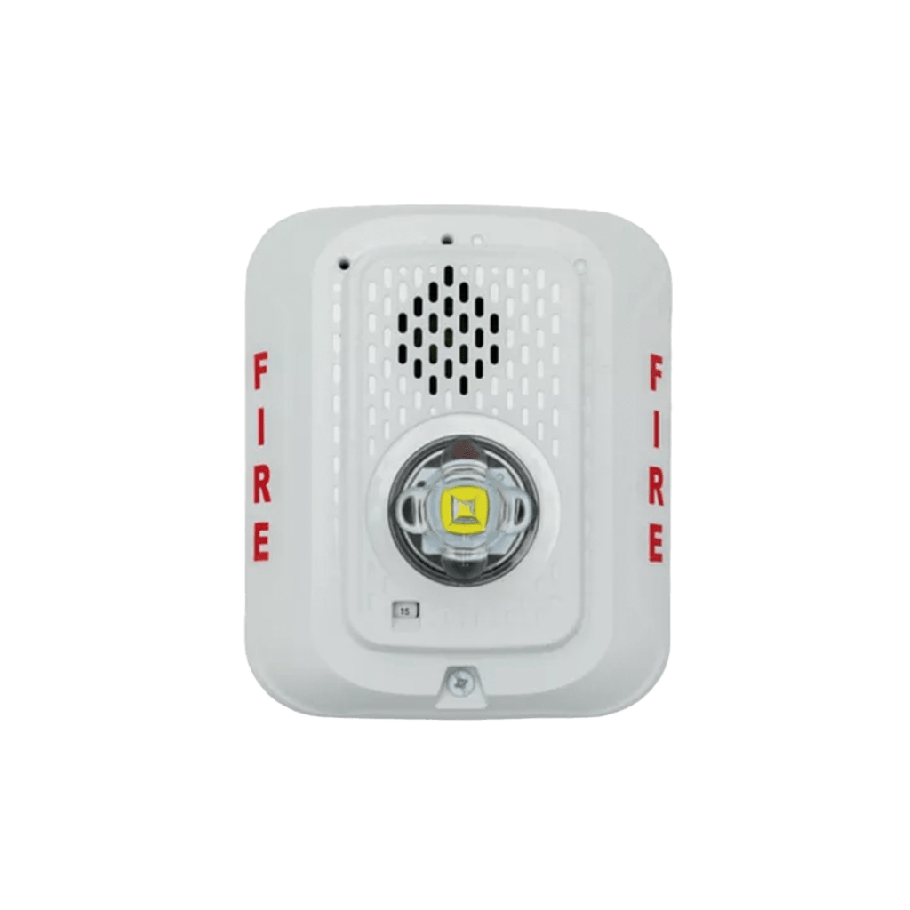Sirena con Lámpara LED Estroboscópica / a 2 Hilos / Montaje en Pared / 24 Vcd / Configuración Estroboscópica Seleccionable / Texto en Inglés / Color Blanca - Image 2