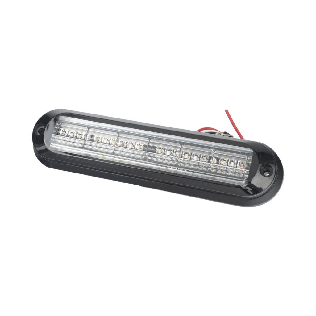Luz Auxiliar Ultra Brillante IP67 de 18 LEDs, Color Rojo/Azul/Ambar, con mica transparente y bisel negro - Image 2