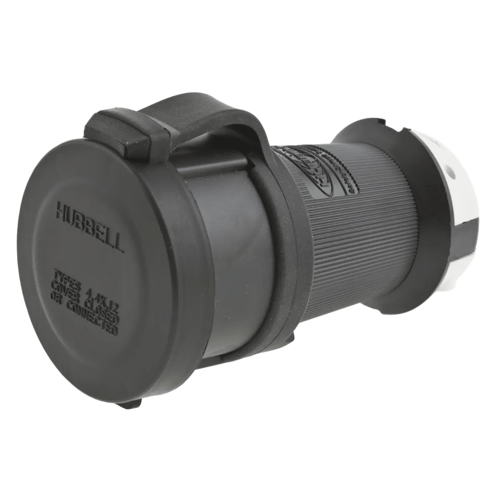 Conector Hembra con Bloqueo de Media Vuelta / 30 A 480 V CA / 3 Polos Trif?sico / NEMA L16-30R / Terminal de Tornillo / Cubierta Herm?tica Negra / Color Blanco y Negro. - Image 2