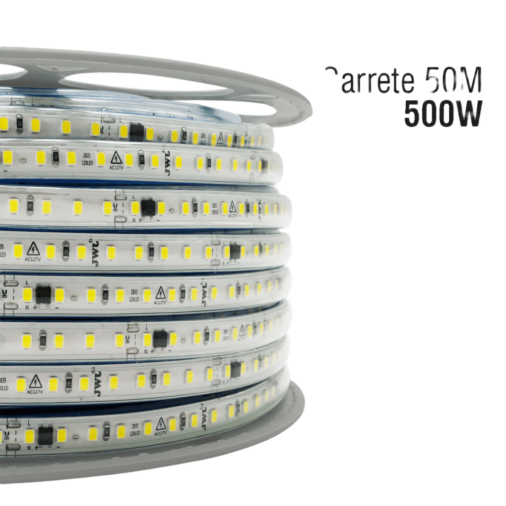 Manguera LED Luminosa Blanca de Resina Transparente y Flexible / Para uso Interior o Exterior / Carrete de 50 m/ 110V CA 4.2 A/ 500 W Potencia / T.C.C. 6500 K. - Image 2