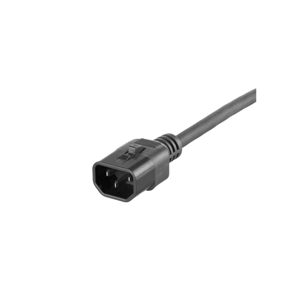 Cable de Alimentación Eléctrica Con Bloqueo Doble de Seguridad, de IEC C14 a IEC C13, 6 ft. de Largo, Color Negro, Paquete de 10 Piezas - Image 2