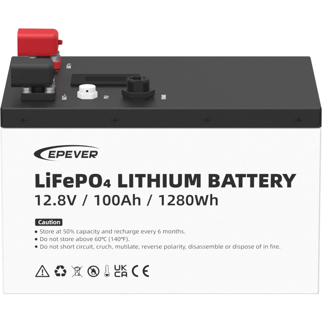 Batería de Litio LiFePO4 12.8Vcc, 100Ah, 1.28KwH, Pantalla LCD para Monitoreo Local, Carcasa Metálica - Image 2