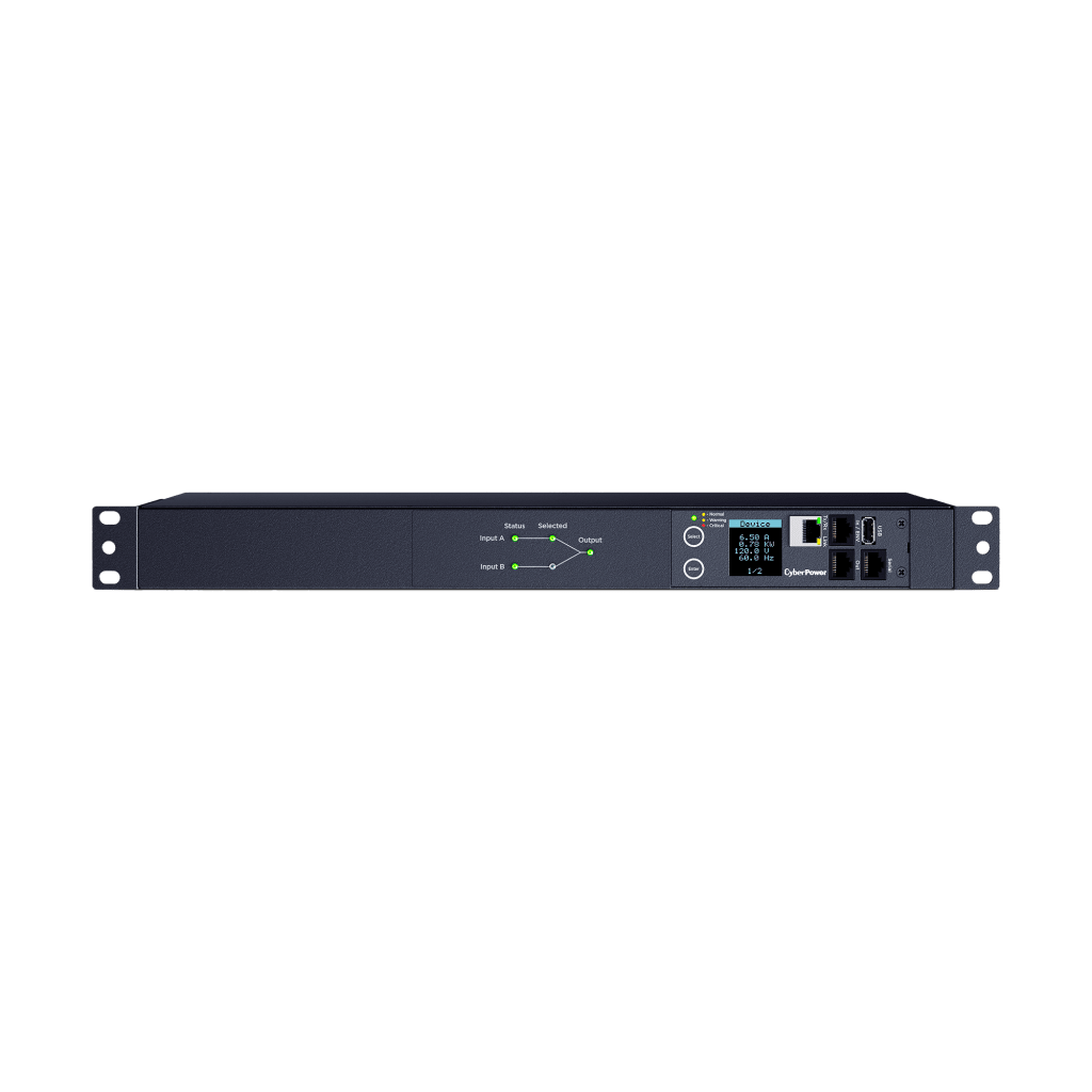PDU ATS (Fuente Redundante Auto-transferible) Monitoreable, Para Distribución de Energía, 2 Entradas 120 Vca NEMA5-15P, Con 10 Salidas NEMA 5-15R, Horizontal 19in, 1UR - Imagen 2