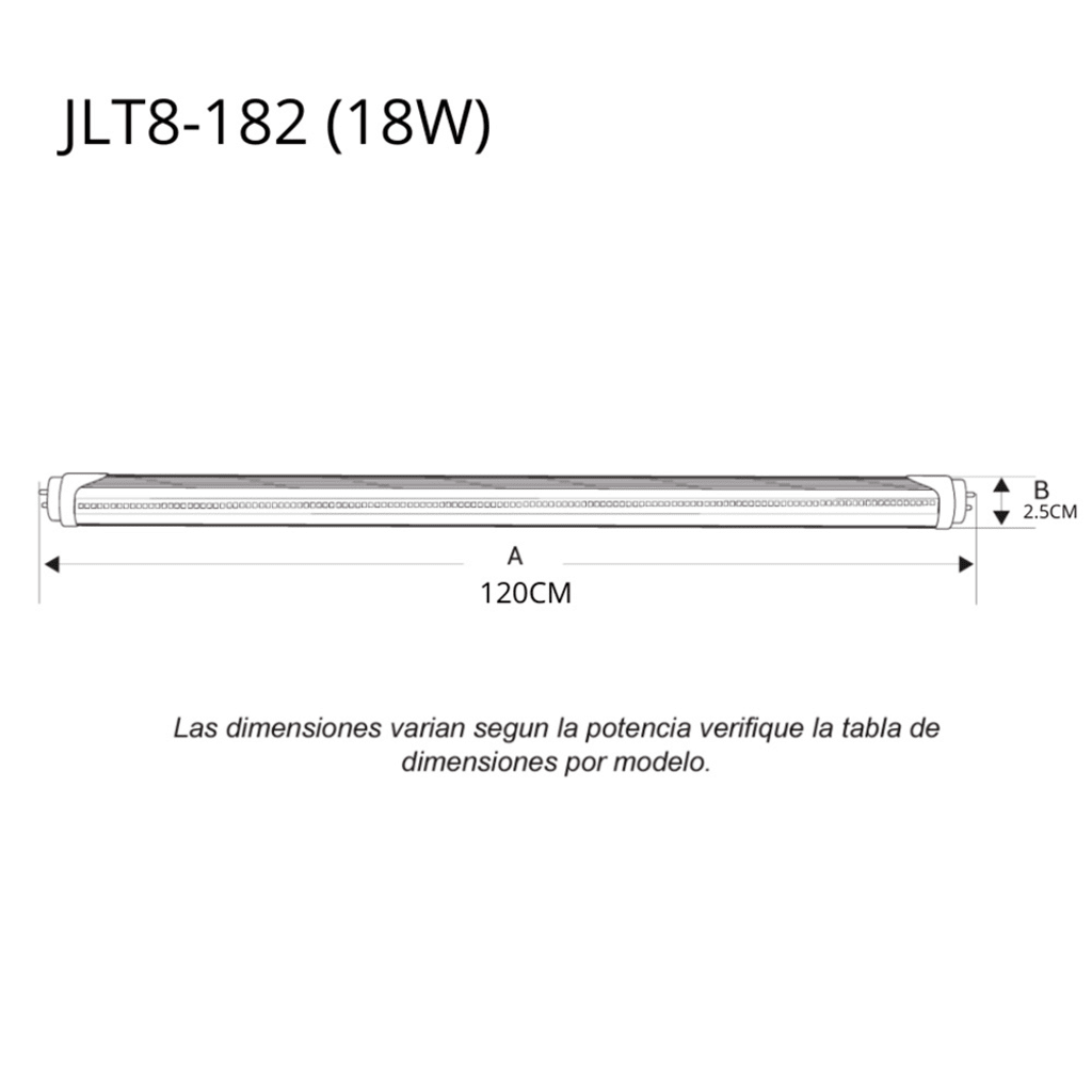 Tubo led T8, 18 W, 1200 mm, 6 500 K / Blanco Mate - Image 2