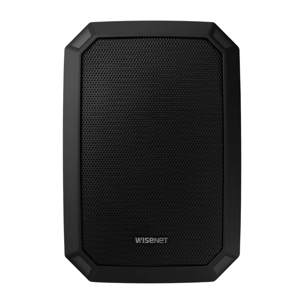 Altavoz IP Para instalacion en pared Color Negro / Amplificador integrado 10W / PoE+ / Para integración con sistema Hanwha / IP66 / SIP, IPv4, HTTP, DNS, NTP, TCP, UDP, ARP, NDAA. - Image 2