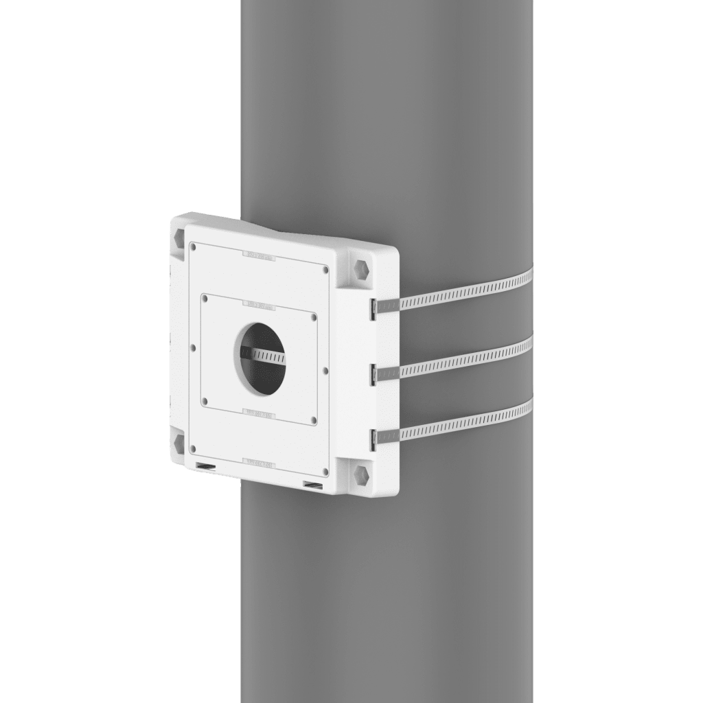 Soporte de Poste / Montura de Aluminio / Color Blanco / Carga Máxima 40 kg / Certificaciones FCC-CE-EAC-UL - Image 4