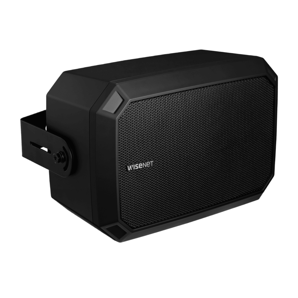 Altavoz IP Para instalacion en pared Color Negro / Amplificador integrado 10W / PoE+ / Para integración con sistema Hanwha / IP66 / SIP, IPv4, HTTP, DNS, NTP, TCP, UDP, ARP, NDAA. - Image 4