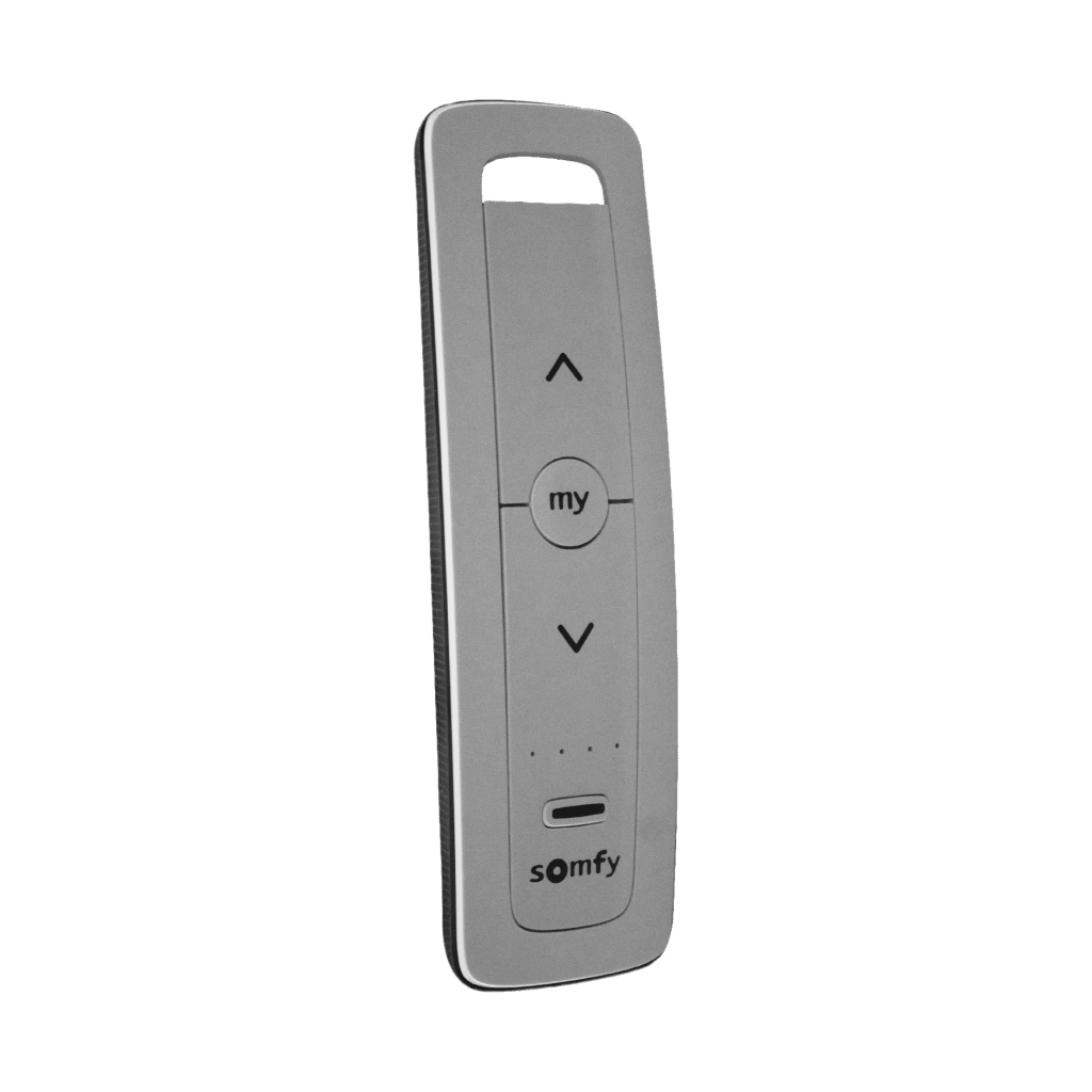 Control remoto 5 canales para motores de persiana Somfy con señal inalámbrica, instrucciones: sube, baja y detener, con posición favorita programada. - Image 4