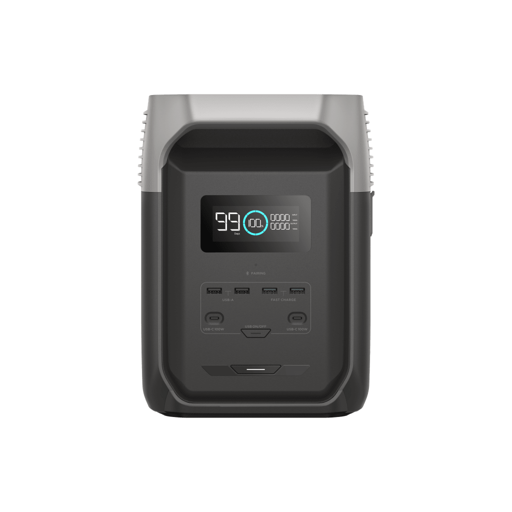 Estación de Energía Portátil Delta 3 1536Wh Litio LFP / 6 AC 1800 W (Max. 3600W) / 2 USB-C 100W / Capacidad para Aumentar Respaldo / Cargador de Coche 10A a 12.6V / Conectividad WiFi y Bluetooth (App) / Carga Solar 500W Max. - Image 3