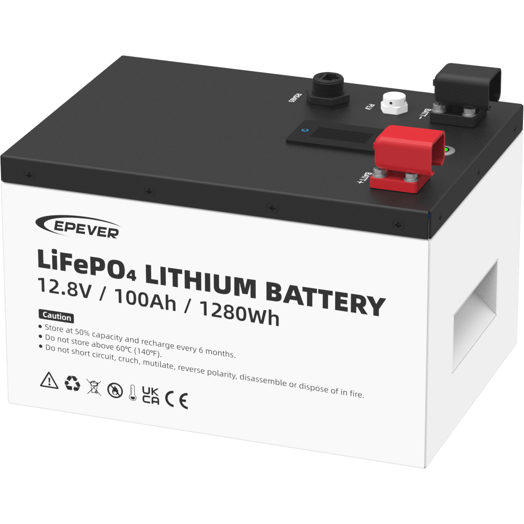 Batería de Litio LiFePO4 12.8Vcc, 100Ah, 1.28KwH, Pantalla LCD para Monitoreo Local, Carcasa Metálica - Image 3
