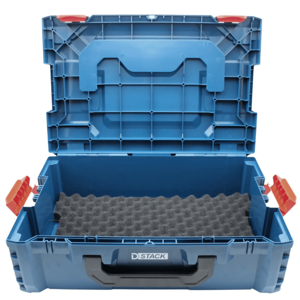 Malet?n R?gido Apilable para Herramientas / Pl?stico de Alta Resistencia / Dise?o Modular 46 x 17 x 32 cm (18.1 x 6.7 x 12.6 in) / Asas Ergon?micas / 4 Cierres de Seguridad - Image 3