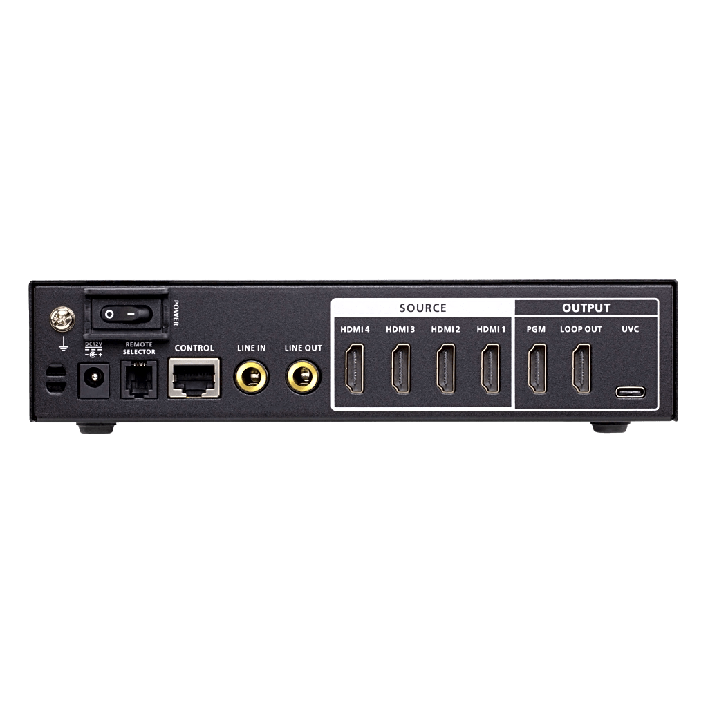 Switcher HDMI a USB 4 Entradas | 4K@60 | USB-C Streaming | Audio Mixer | PiP/Chroma | Control App - Image 3