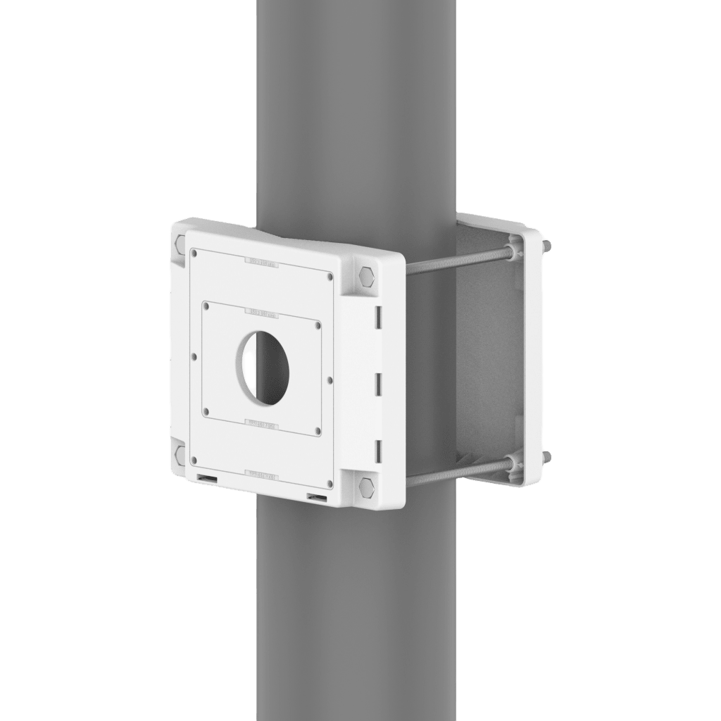Soporte de Poste / Montura de Aluminio / Color Blanco / Carga Máxima 40 kg / Certificaciones FCC-CE-EAC-UL - Image 3