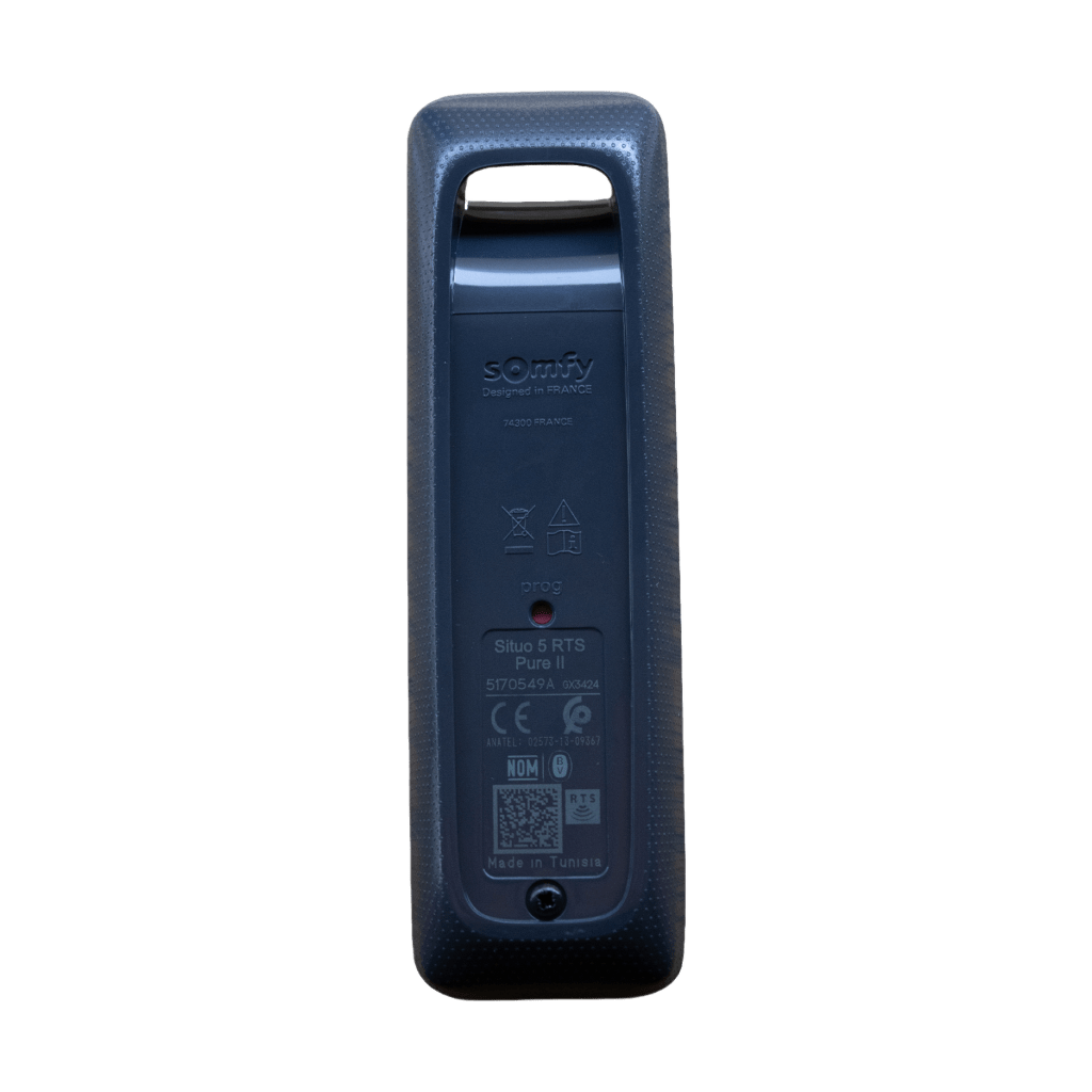 Control remoto 5 canales para motores de persiana Somfy con señal inalámbrica, instrucciones: sube, baja y detener, con posición favorita programada. - Image 3