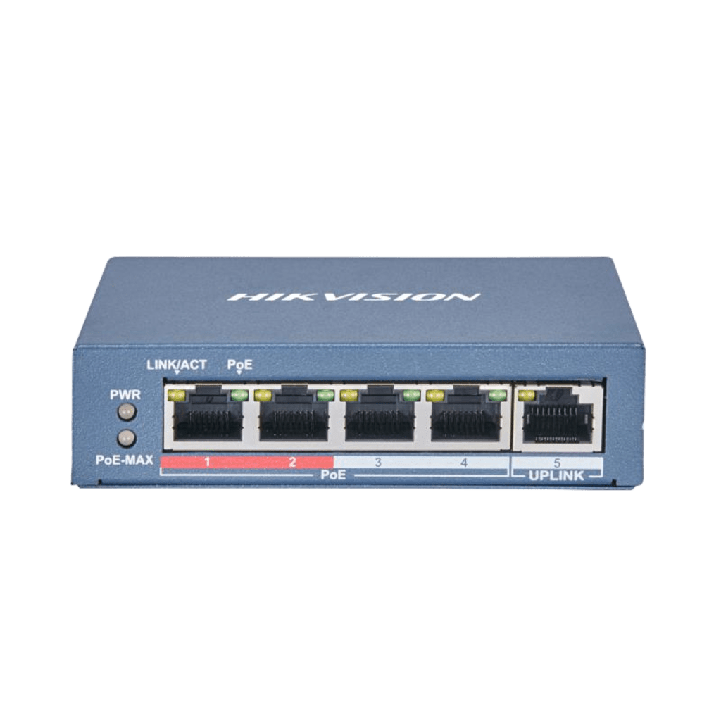 Switch PoE / 250 Metros PoE LARGA DISTANCIA / 4 Puertos 802.3at (30 W) 10/100 Mbps + 1 Puerto Uplink (10 / 100 Mbps)
