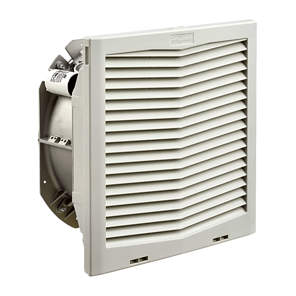 Ventilador Con Filtro de Montaje Lateral HF13, Con Flujo de Aire de 395 CFM, 115 Vca, Color Gris Claro