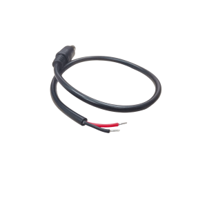 Cable con Conector Macho (Pigtail) | Forro negro | Alimentación para Vcc con Puntas Libres / Polarizado / Largo 22 cm (8.66 Pulgadas) / Calibre 22AWG.