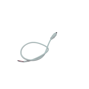Cable con Conector Macho (Pigtail) | Forro Blanco | Alimentación para Vcc con Puntas Libres | Polarizado | Largo 22 cm (8.66 Pulgadas) / Calibre 22AWG.