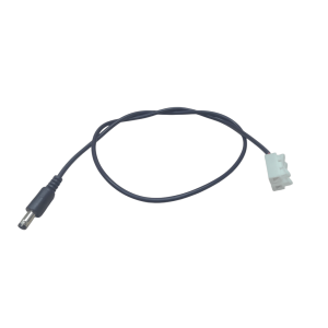 Cable con Conector Macho (Pigtail) | Forro Negro | Terminal Blanca | Alimentación para Vcc con Puntas Libres | Polarizado | Largo 22 cm ( 8.66 Pulgadas) | Calibre 22AWG.