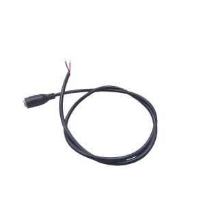 Cable con Conector Macho (Pigtail) / Forro Negro | Alimentación para Vcc con Puntas Libres | Polarizado | Largo 22 cm (8.66 Pulgadas) | Calibre 22AWG.