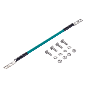 Kit de Jumper de Tierra Física, de Cobre 6 AWG, Fabricado con Aislamiento THW y Terminales de Dos Orificios en Cada Extremo, 30 cm de largo