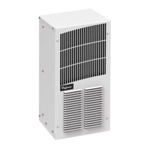 Aire Acondicionado Compacto Para Exterior, Uso en Gabinetes de Telecomunicaciones de Grado Industrial, Frío T20, 2000 BTU, 115 Vca, de Acero, Color Negro