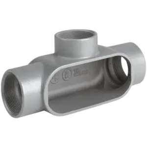 Caja Condulet Tipo T de 1-1/4" / Aluminio libre de Cobre/ NEMA 3 / Color Gris.