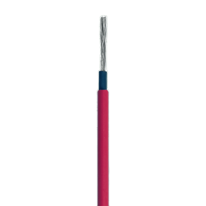 Cable Fotovoltaico Rojo / Cobre Estañado / 6 mm² (10 AWG) / 2000V / Rollo 25m / UL 4703 y TUV