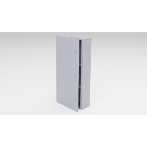 Gabinete para instalación de 3 Baterías , Fabricado en Lámina Galvanizada, Accesorios para poste (No incluidos)