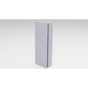 Gabinete para instalación de 4 Baterías , Fabricado en Lámina Galvanizada, Accesorios para poste (No incluidos)