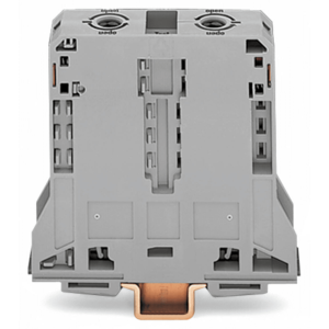 Borna de Paso para Corrientes Elevadas, 95 mm², POWER CAGE CLAMP, 2 Puntos de Conexión, 232 A, 1000 V, Montaje Carril DIN 35x15, Gris