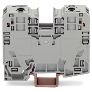 Borna de Paso, 35 mm², POWER CAGE CLAMP, 125 A, 1000 V, Montaje Carril DIN 35x15, Gris, Para Conductores 6-35 mm², Conectores Laterales, Marcaje Lateral
