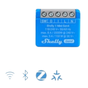 Mini Interruptor inteligente con Wi-Fi 2.4 / contacto seco /1 canal 8A, 110 - 240V / compatible con asistentes de voz