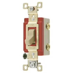 Interruptor de Palanca 20 A 120-277 V CA/ Grado Industrial/ Color Marfil.