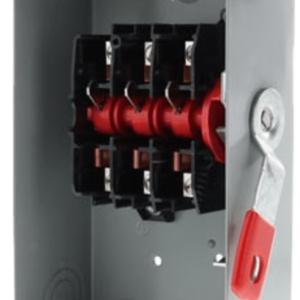 Interruptor de Seguridad GNF322RA, 240Vca, 3 polos, 60 Amp, sin portafusibles, Nema 3R.