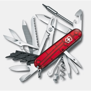 Navaja Multifunción Cyber Tool L / 39 Herramientas Profesionales / Para Técnicos Digitales / Llave Tuercas Tecnológica / Dados Hexagonales D-SUB / Set Bits Phillips-Torx-Hex / ABS-Cellidor Rojo / Fabricación Suiza